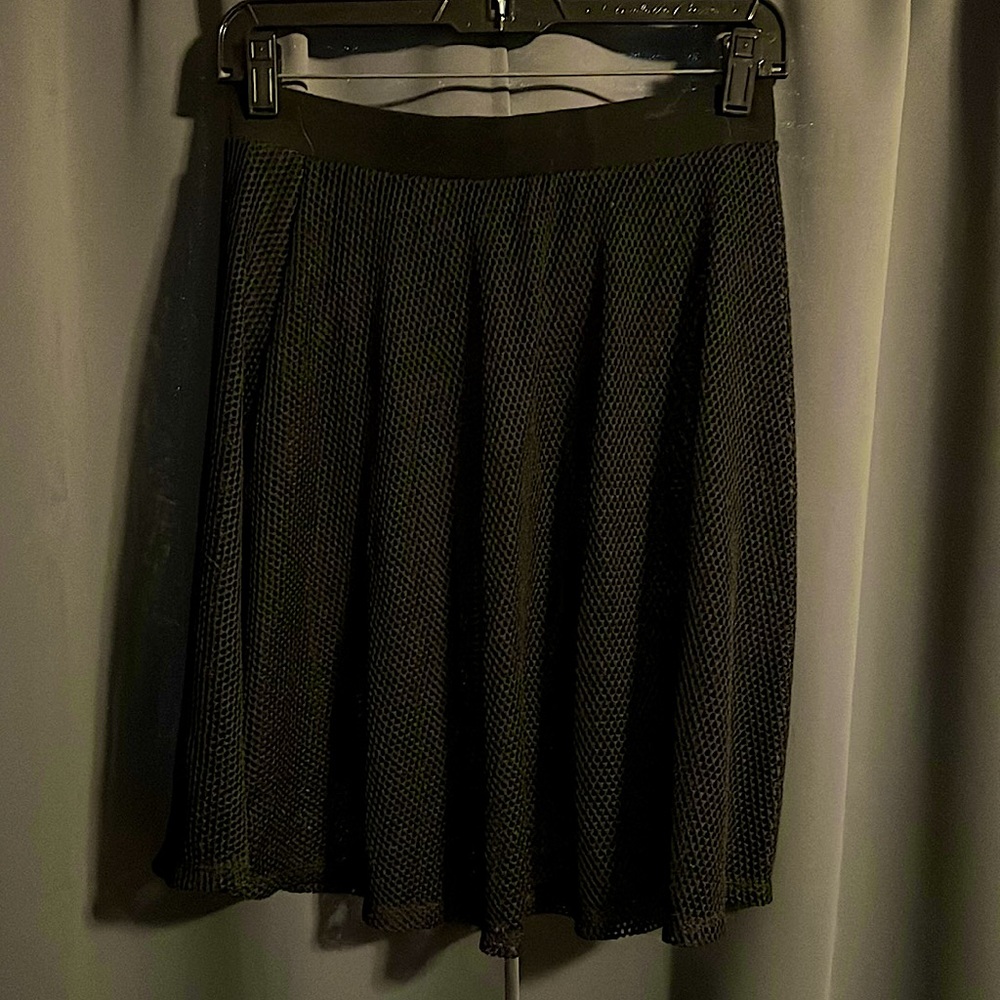 Hot Topic Black Fishnet Skater Skirt